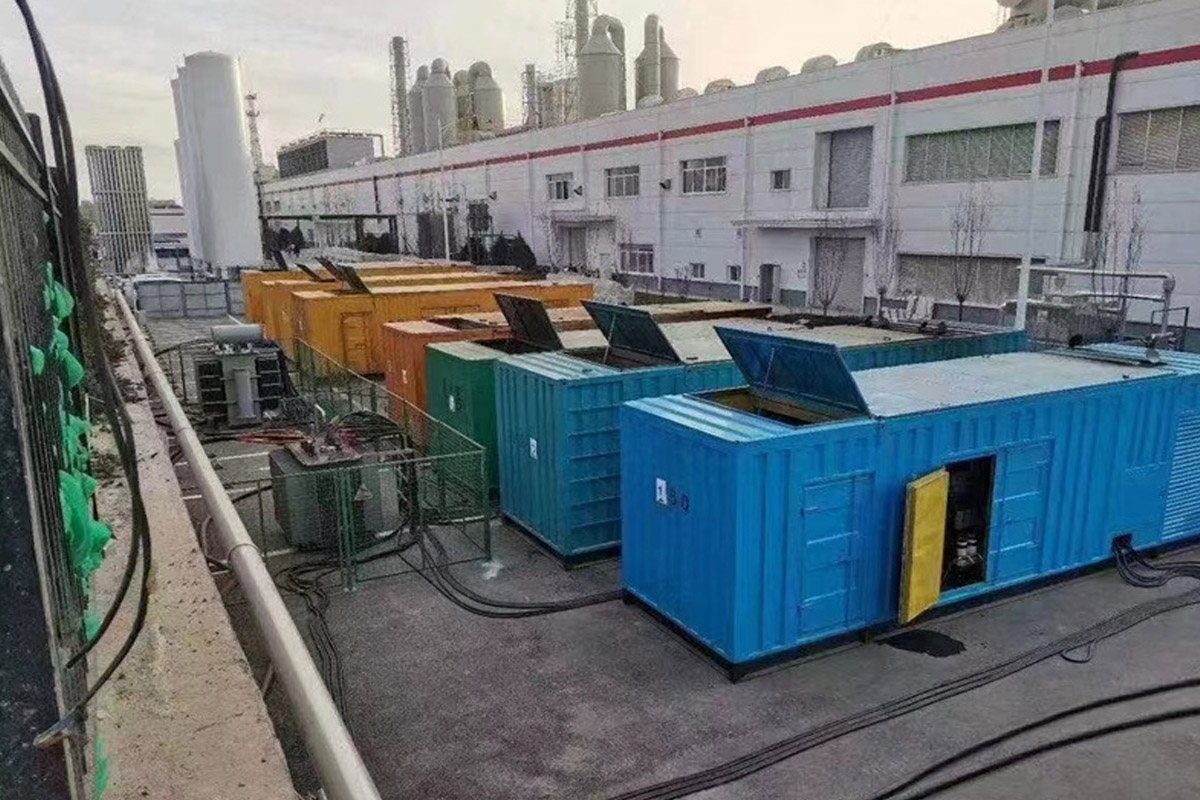 浏阳发电机租赁施工现场